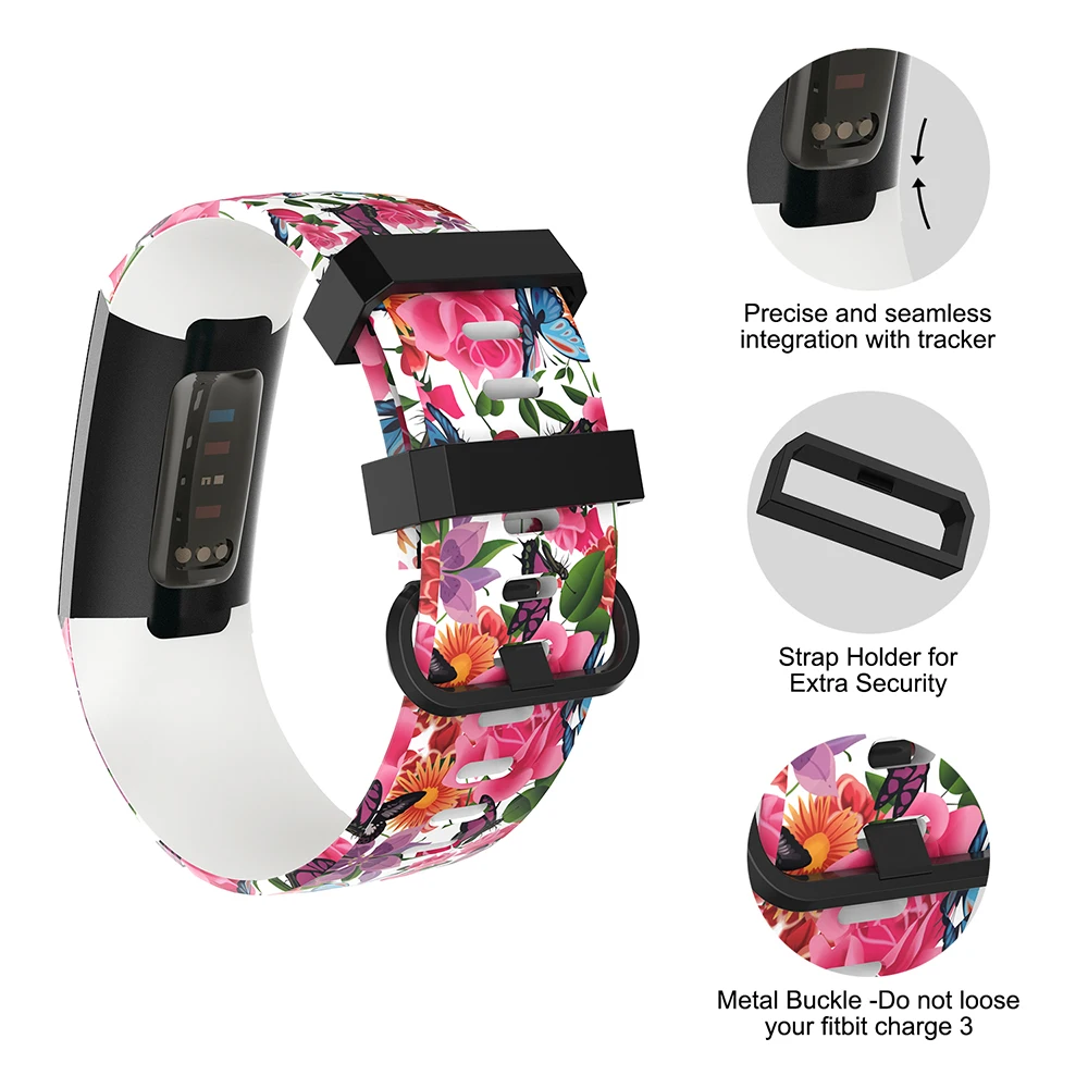 Baaletc для Fitbit Charge 3 Band TPU SmartWatch Charge 3 красочный регулируемый браслет сменный ремешок для Fitbit Charge3