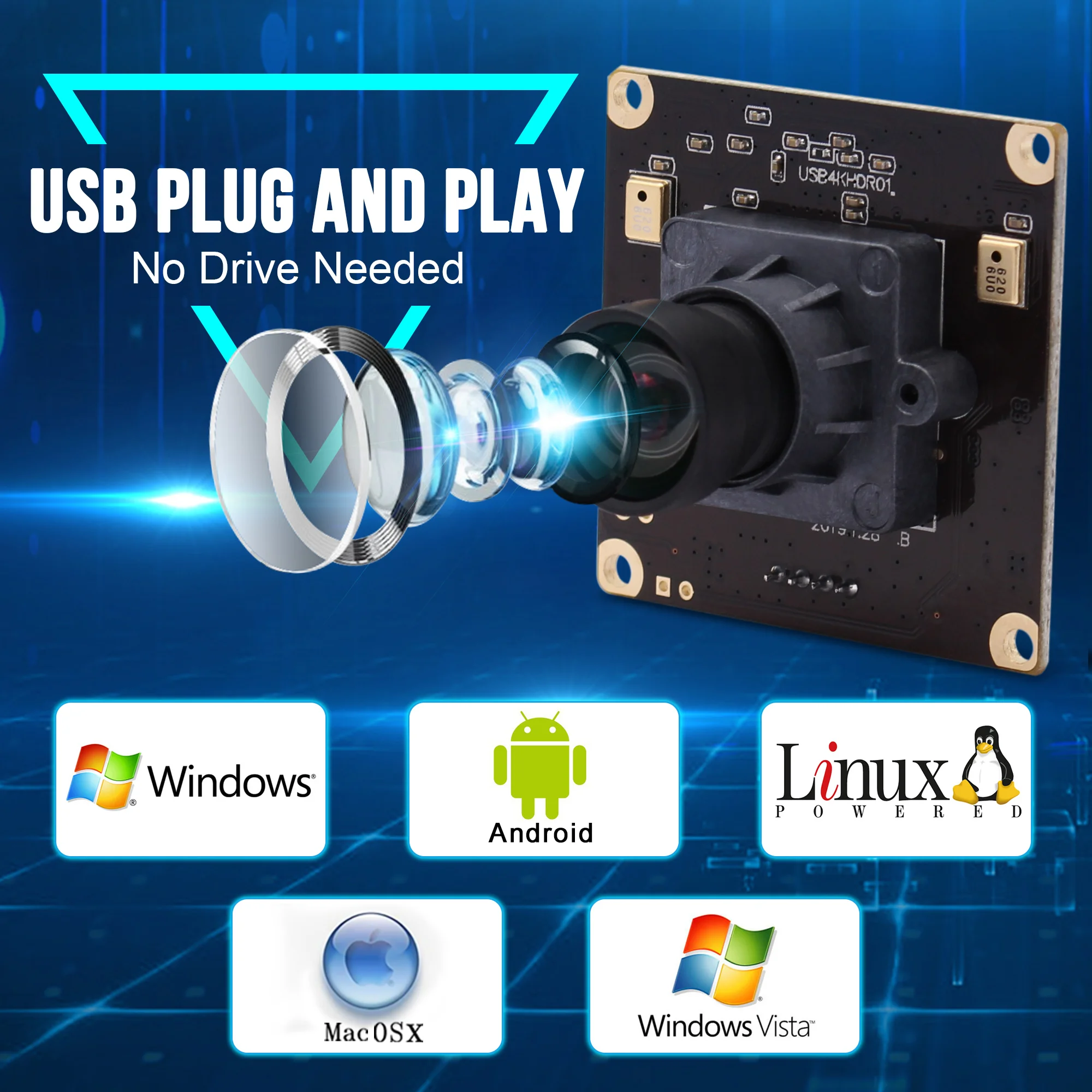 Модуль камеры 4K 3840x2160 Mjpeg 30fps с высокой скоростью кадров веб камера Mini USB2.0 модуль