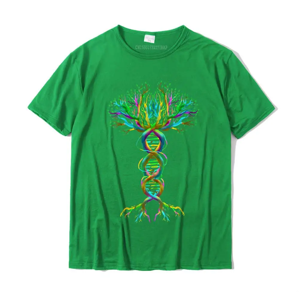 Casual Unique Round Collar Tshirts Thanksgiving Day Tops & Tees Short Sleeve for Men Cheap Pure Cotton Casual T-shirts Womens Cool DNA Tree   Funny Plant Genealogy Student Lover Gift V-Neck T-Shirt__29883 green