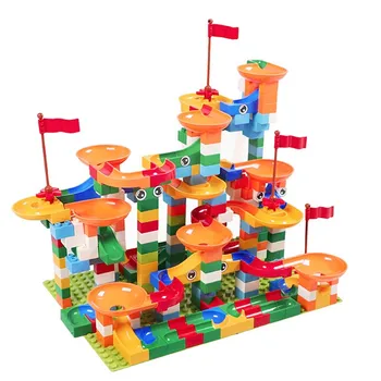 

352pcs Track Funnel Slide Building Block Toys For Child Compatible Lepining Big Size Marble Race Run Maze Ball Brick Toys