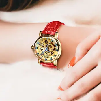 

Watch Women Famous Luxury Brands OYALIE Automatic Watch Skeleton Transparent Ladies Watch Mechanical Wristwatches Reloj Mujer