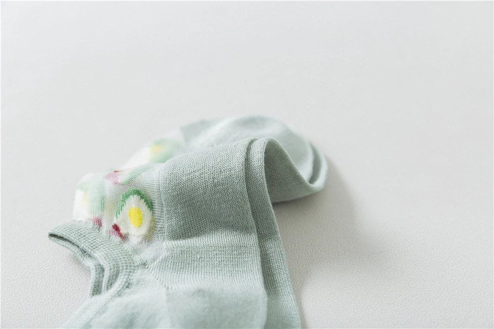 3 Paar süße Mädchen japanische Korea glücklich lustig Cartoon Baumwolle Eis Seide Socken Harajuku Obst Jacquard dünn atmungsaktiv rutschfest – Detail 16