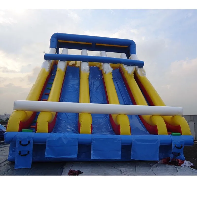 Commercial High Quality Inflatable Slide Huge Design Four Lane Inflatable Land Slide Outdoor Playing For Kids In Amusement Park