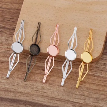 

20 PCS 70x12mm Hair Clip Settings Metal Barrettes DIY Hair Clips Blank Hairpin Base Fit 12mm Cabochon Cameo Blanks