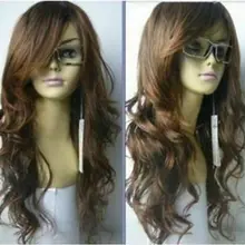 Лидер продаж! Новые длинные Vogue светло-коричневые модные волнистые волосы парики