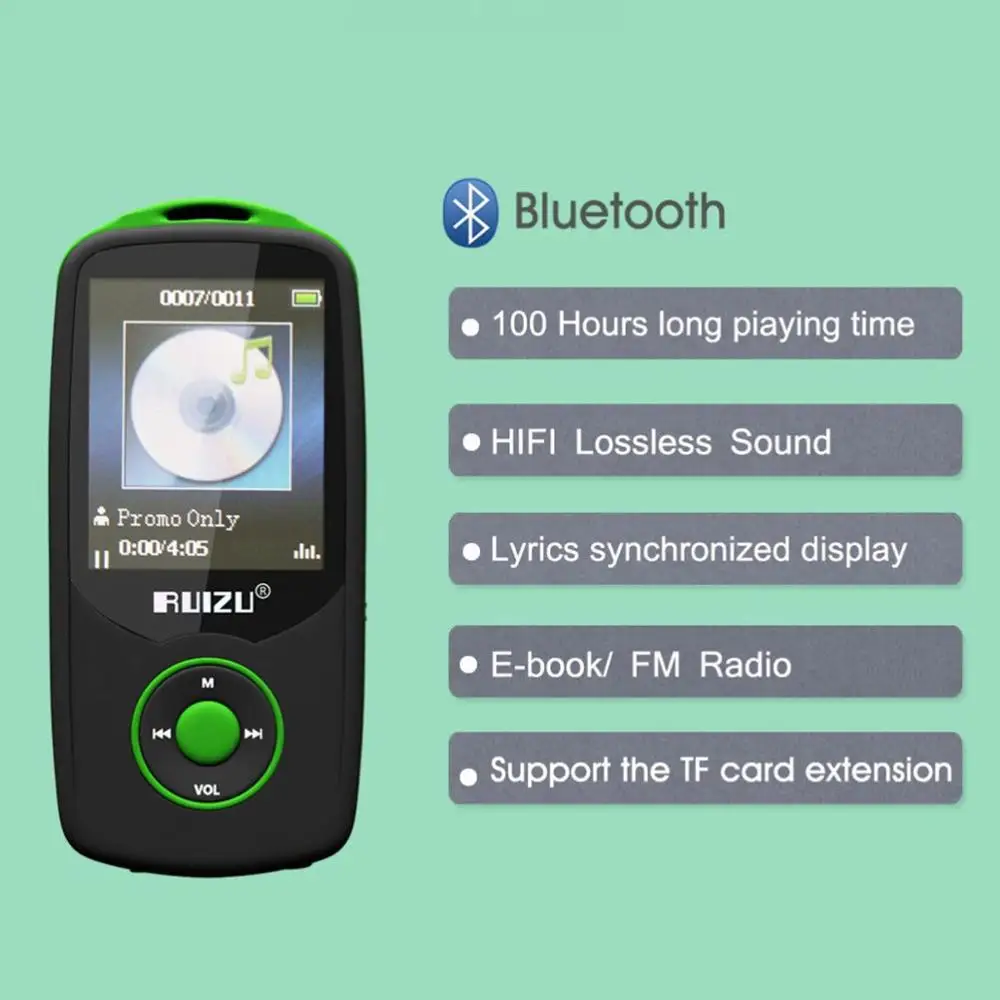 RUIZU X06 X06S  MP3 ÷̾, LCD ȭ, ս  , FM å ̴  MP3  ÷̾, 8GB 1.8 ġ