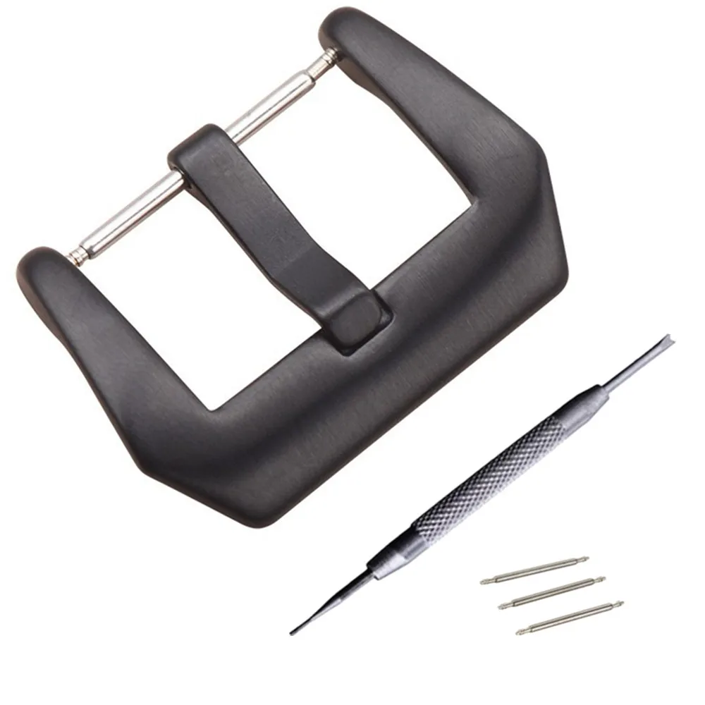 

Stainless Steel Watchband Buckle 20mm 22mm for Panerai PAM Watch Band Wrist Strap Brush Tang Clasp Silver + Tool