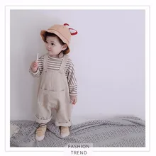 Детский комбинезон высокого качества; вельветовые комбинезоны для мальчиков и девочек; штаны в Корейском стиле; комбинезон для малышей с большим карманом;