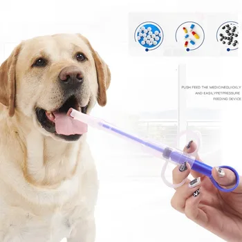 

Practical Dog Cat Medicine Syringe Tablet Pill Gun Piller Push Dispenser Medicine Water Syringe Useful Pet Feed Tool Pet Product