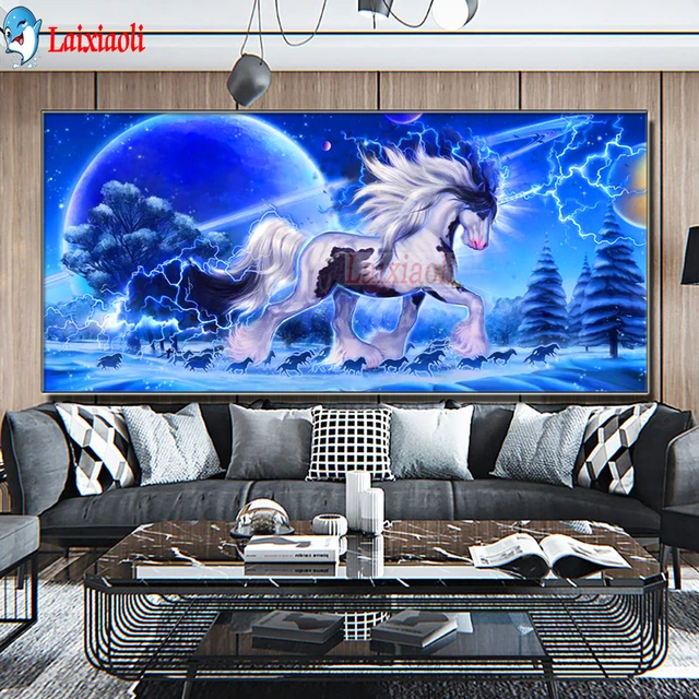 DIY Diamond Painting Round Diamond Unicorn Pattern Full Diamond Mosaic Home  Decoration Painting Cross Stitch Kit - AliExpress