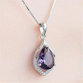 

10pcs /lots New Fashion hot Selling Crystal Pendant Necklaces Female Clavicle Chain Party Birthday Valentine Jewelry T-88