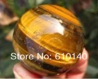 

SHIP 60mm tigereye quartz crystal sphere ball healing + stand