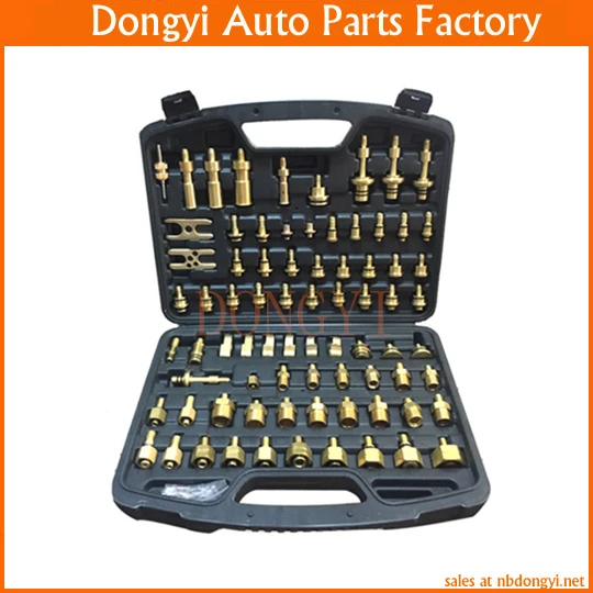 

Auto Air-conditioning Leak Detection Tool Europe and Asia Two-in-one Leak Detection Plugging Leak Test Tool 77-piece set