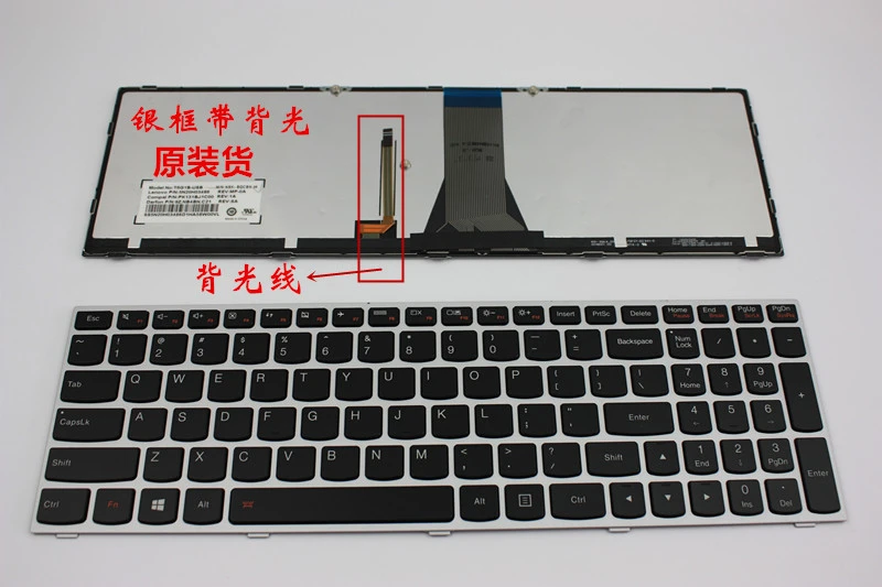 New Us Keyboard Backlight For Lenovo Ideapad 500 15acz 500 15isk 300 15isk 300 15ibr Isei 500 15acz 151sk Silver Enlish Keyboards Aliexpress