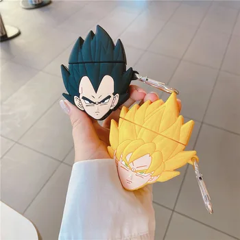 

Dragon Ball Saiyan Goku Vegeta 3D case For airpods 1 2 charging box soft silicone Wireless bluetooth earphone protective cover