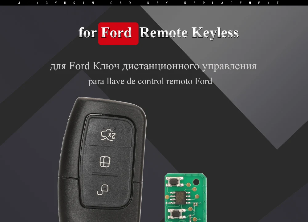 Keyforkess 3 pulsanti 433MHZ 4D60/ 4D63 Chip Car Remote Flip Key per Ford Fusion Focus Mondeo Fiesta Galaxy HU101/FO21 chiavi automatiche - Hce44ad4ef8a04455b3f5326b0fc98b683