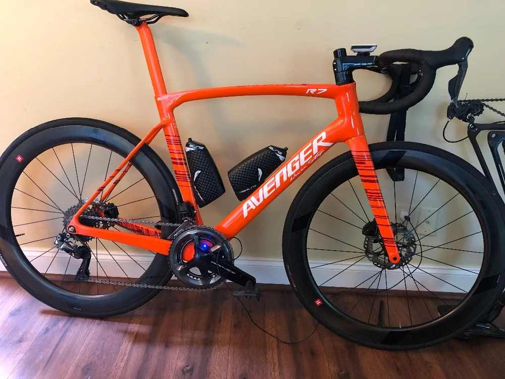 Discount Avenger R7 Carbon Bicycle Frame All InnerCable bicicleta ruta カーボンフレーム Frame Road Disc Brake Rear Derailleur 142x12 Front 100x12 23