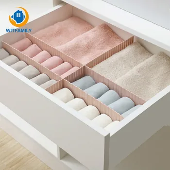 

Retractable Partition Plastic Adjustable Drawer Storage Layered Partition Combination Underwear Socks Cabinet Telescopic Movable