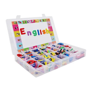 

Children Kids Cognitive Uppercase Lowercase Letters Set Magnetic English Alphabet Educational Toy - Rainbow Red Blue/Red Blue