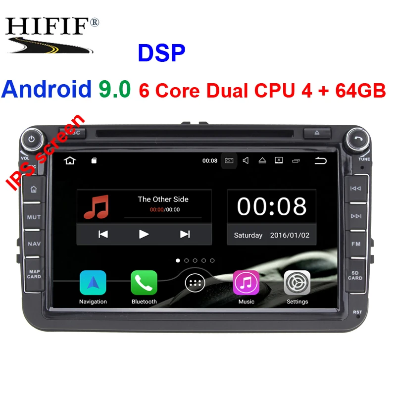 Top 6 Core 4G+64G 8" IPS 2din Android 9.0 Car DVD for VW Passat CC Polo GOLF 5 6 Touran EOS T5 Sharan Jetta Tiguan GPS Radio bt 0 Top 6 Core 4G+64G 8" IPS 2din Android 9.0 Car DVD for VW Passat CC Polo GOLF 5 6 Touran EOS T5 Sharan Jetta Tiguan GPS Radio bt 0