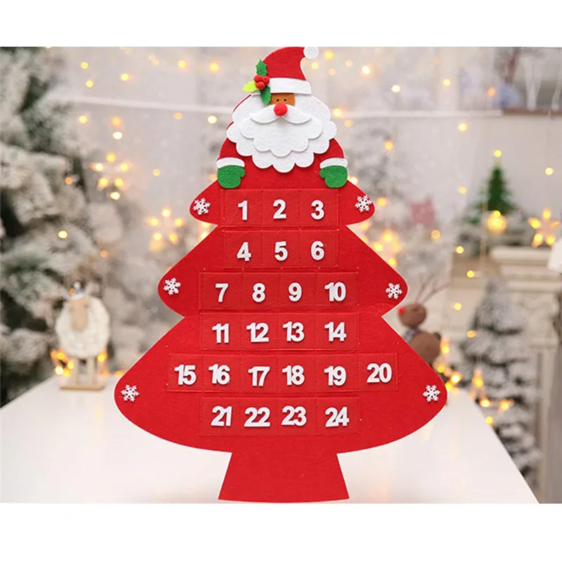 Рождественский календарь, милый Санта-Клаус, отец, дизайн, рождественские украшения для дома, Рождество, искусственное ремесло, подвесное украшение