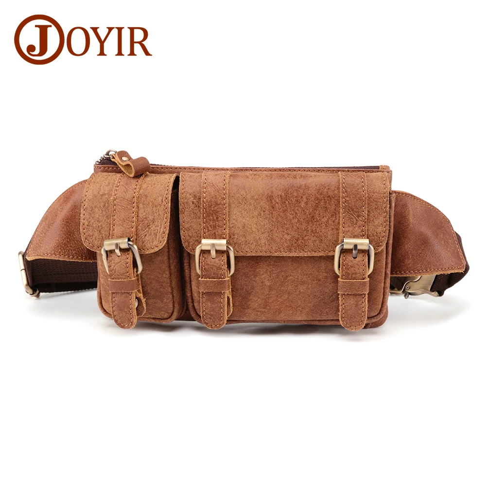 

JOYIR Men Genuine Leather Waist Packs Bags Belt Men Chest Bag Messenger Bag Male Crossbody Shoulder Bag Male Travel Bag