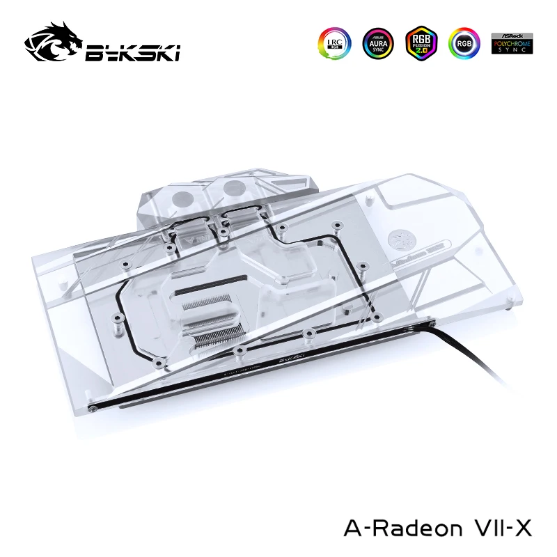 Bykski GPU кулер для общественных серий AMD Radeon VII блок водяного охлаждения полное