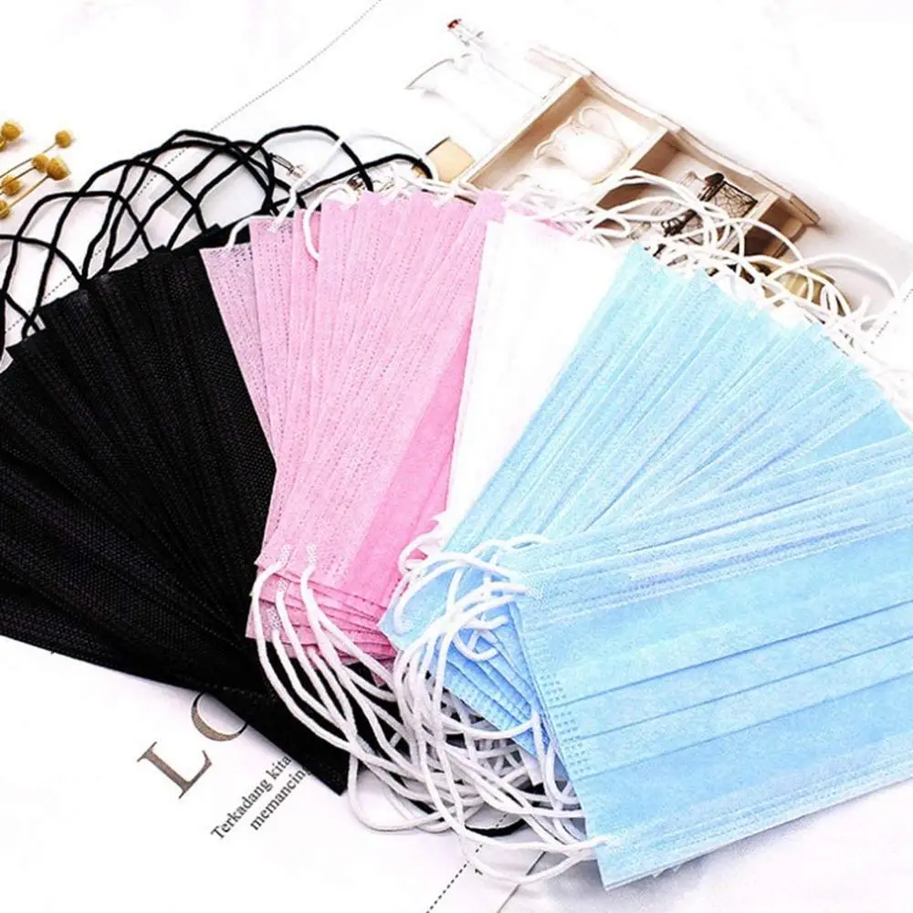 

Anti-Dust Dustproof Disposable Masks Earloop Face Mouth Masks Facial Protective Cover Masks 3 Layers