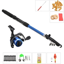 1 полный набор, портативный набор для морской рыбалки, начинающих, аксессуары, 1,8 м, Гибкая телескопическая удочка с роликовыми крючками, рыболовные принадлежности