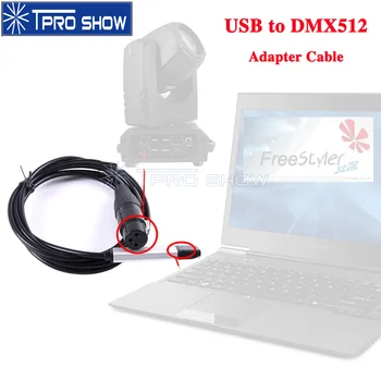 

USB To Dmx Interface Adapter Mini Stage Light Controller Cable Computer Conver Dmx512 Signal Conversion Wire Dimmer DJ Lights