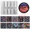 10 rolls/box Christmas nail foil transfer sticker decals snow sliders for nails art designs manicure snowflake decorations 4