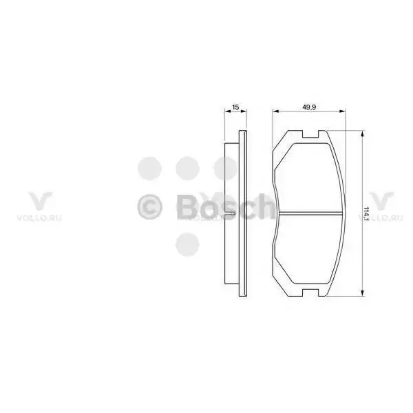 0986460980 BOSCH ДИСКОВЫЕ КОЛОДКИ ПЕРЕДНИЕ