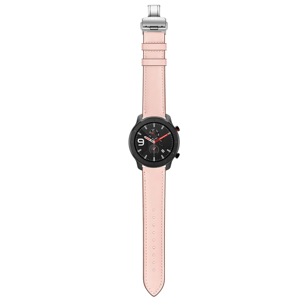 Mosunx высокое качество бабочка пряжка кожаный ремешок для часов AMAZFIT GTR часы 47 мм SL уникальный дизайн и стильный дизайн