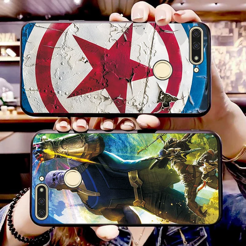 Чехол для huawei Honor 7A, черный чехол из ТПУ, чехол s для huawei Honor 7A, 7 S, Marvel Hero, huawei Y5, Y6 Prime,, Honor 7C, Россия, 5,7