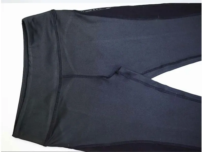Европейский, новые спортивные черные штаны для йоги из искусственной кожи, спортивные Леггинсы, штаны для фитнеса