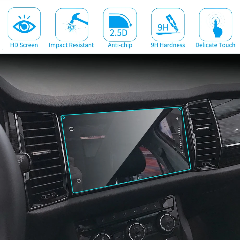 Автомобильный gps навигационный экран протектор для Skoda Octavia Kodiaq Fabia Superb Kamiq защитная пленка из закаленного стекла автомобильные аксессуары