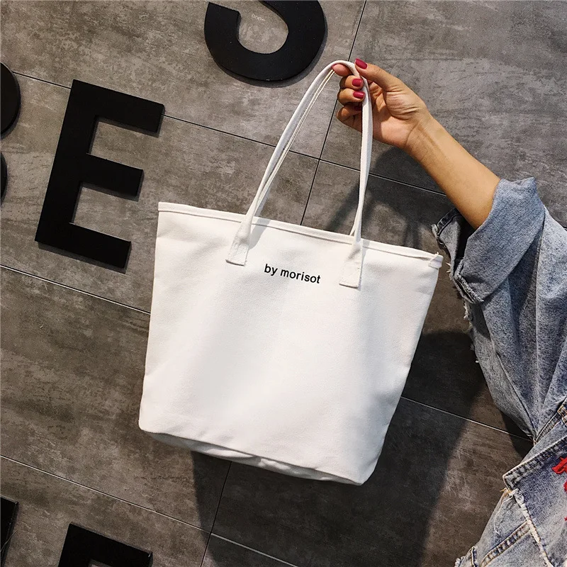 

Bag Women's 2019 New Style Simple Large Capacity Canvas Bag INS Celebrity Style Shoulder Bag Carry Bag lv xing bao dai Fashion