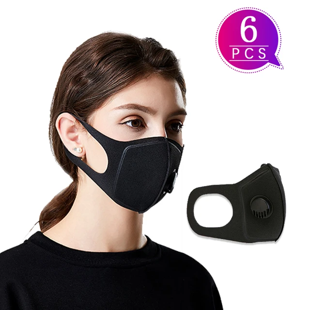 US $11.20  6pcs Dusk Mask Cloth Mask Disposable Protective Masks Outdoor Sponge Reusable Health Dust Mask