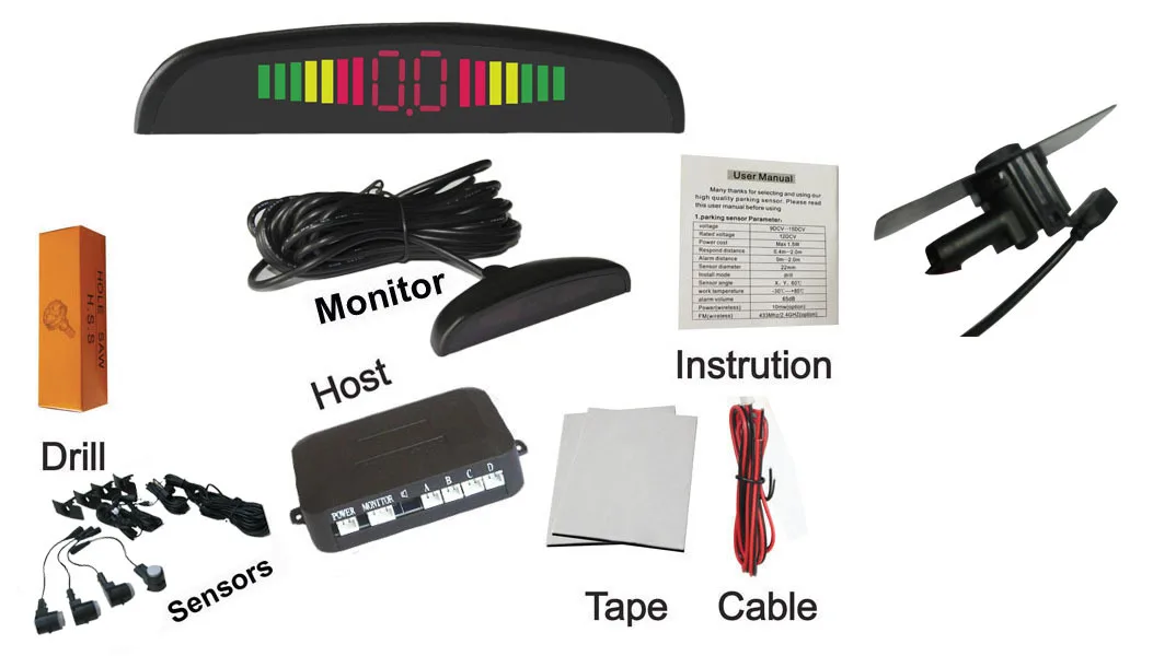 

Wing Only Probe Reversing Radar Origional Product 16. 5MM Probe 16