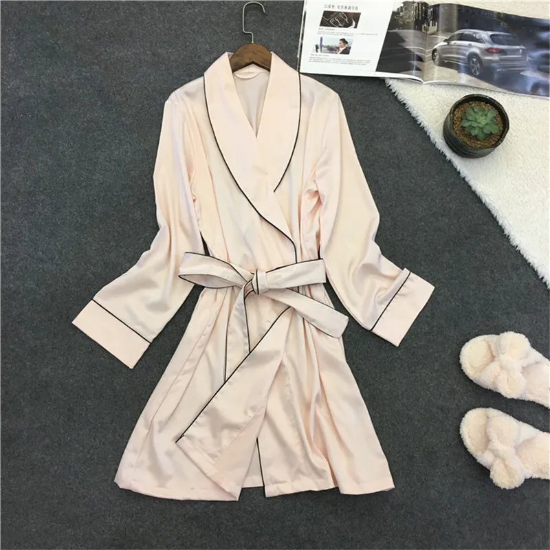 

Freeshipping Spring/Summer/Autumn Sexy Women's Spaghetti Strap Nightgown Sleepwear Female Silk Robe Twinset Lounge Set