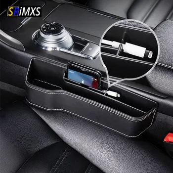 

Car Seat Gap Slit Pocket Catcher Organizer PU Leather Storage Box Phone Bottle Cups Holder Auto Interior Accessories