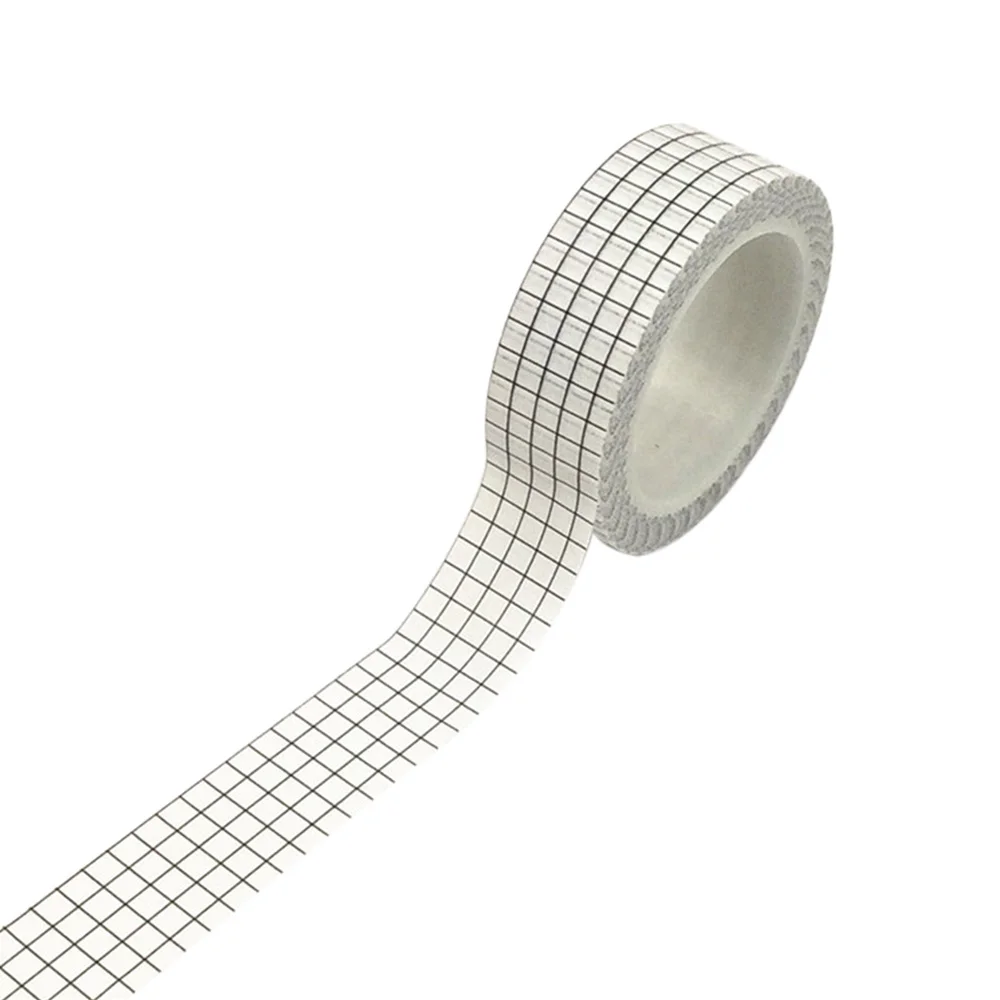 Umitive 10 м сетка Васи клейкие ленты наклейки маскирующая лента японская бумага DIY Скрапбукинг Декоративные Канцелярские Ленты - Цвет: white  lattice