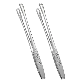 

2pcs Stainless Steel Food Tongs Japanese Style Barbecue Clamp Kitchen Serving Tong for Fried Fish Steak