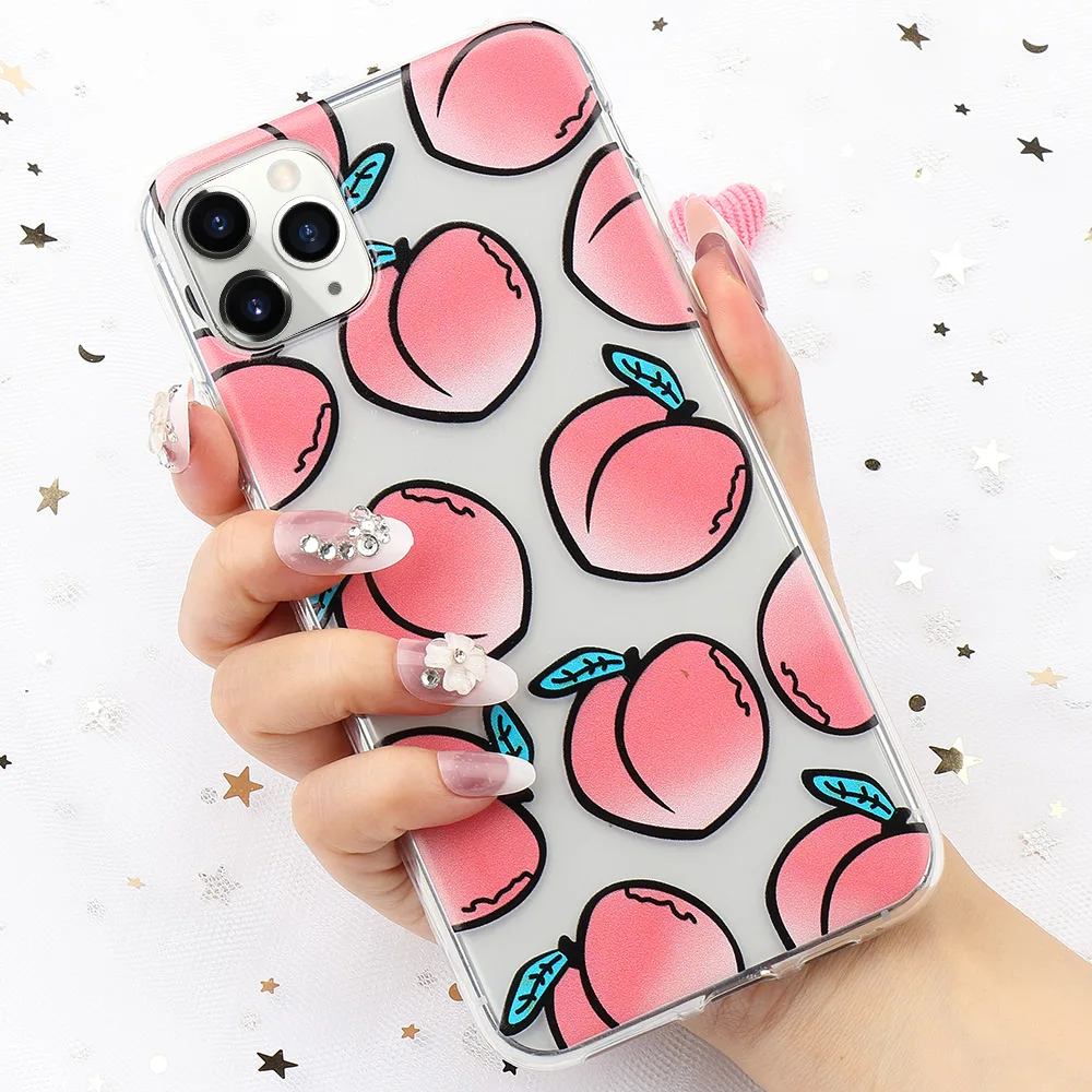 Персиковый мягкий прозрачный чехол для Apple IPhone SE2020 Xr X 11 Pro Xs Max 7 Plus 8 6 6S 5 5S SE 12 Mini