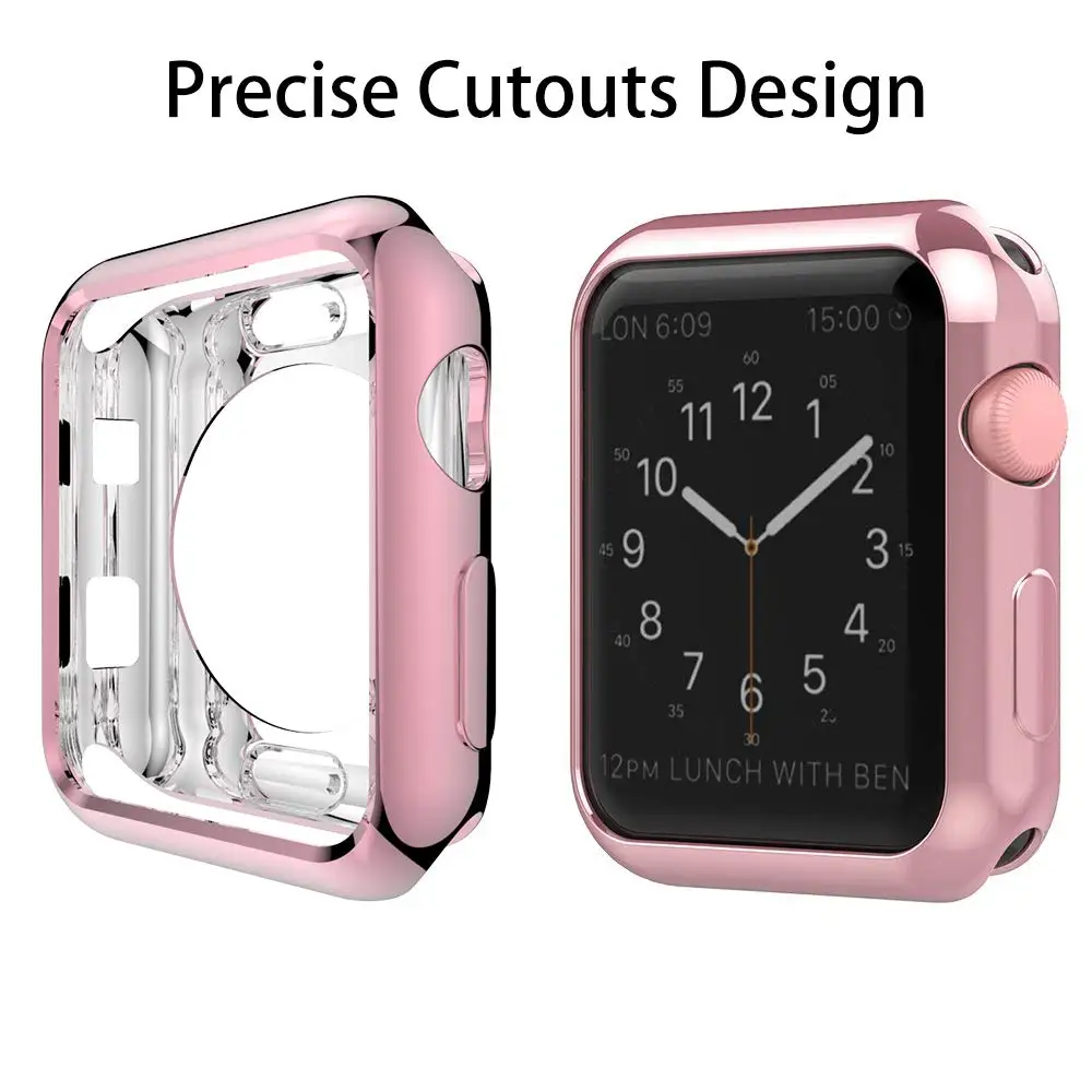 Чехол для часов KeBitt, чехол для Apple Watch, 44 мм, 42 мм, 38 мм, 40 мм, 5 штук в упаковке, тонкий мягкий, из ТПУ, защитный для iWatch 5 4 3 2 1