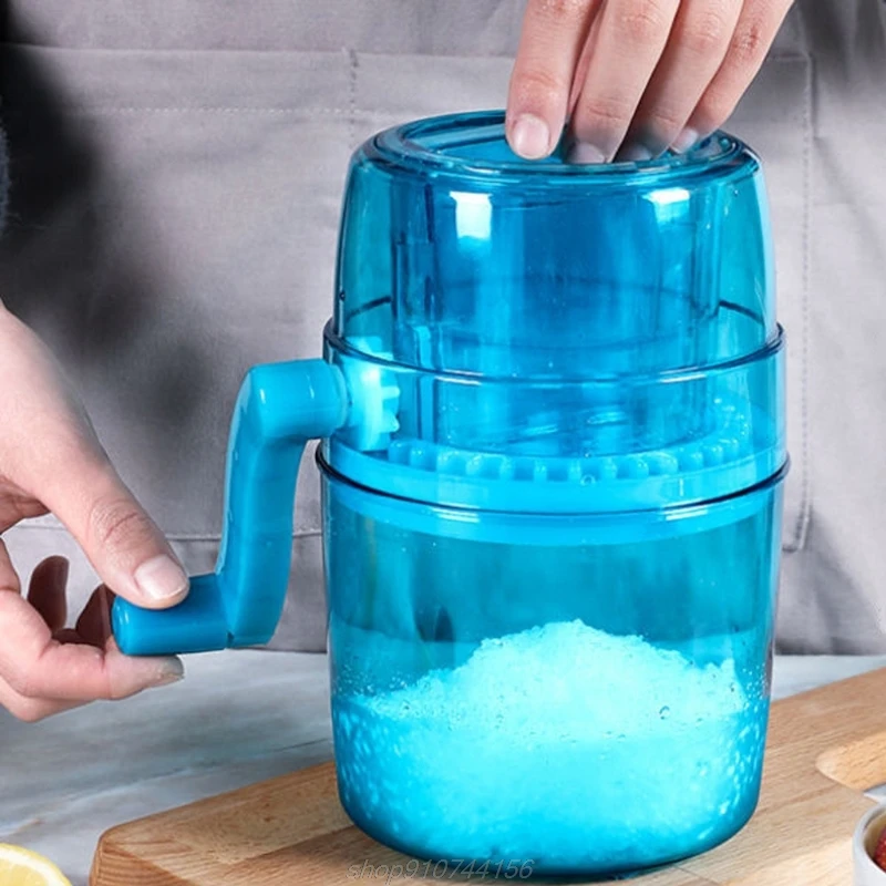Household Mini Easy Ice Shavers Crusher Handheld Snow Manual Crushing Ice Machine Fried Machine Kitchen Tool 193F