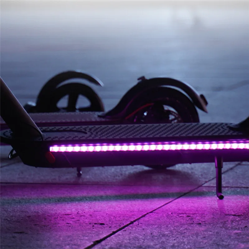 Electric Scooter LED Strip Flashlight Bar Lamp for Xiaomi M365 1S Pro 2 Scooter Skateboard Safety Warning Replacement Parts scooter accessories scooter light