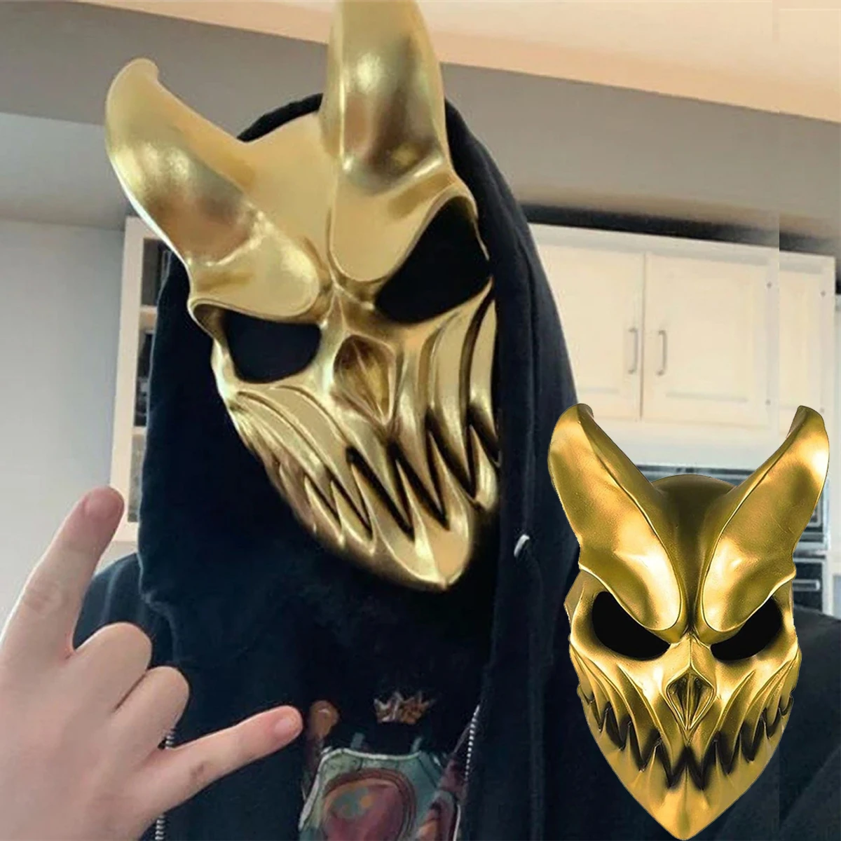 

Slaughter To Prevail Mask Kid of Darkness Demolisher Demon Horrible Masks for Music Festival Halloween Cosplay Costume Props