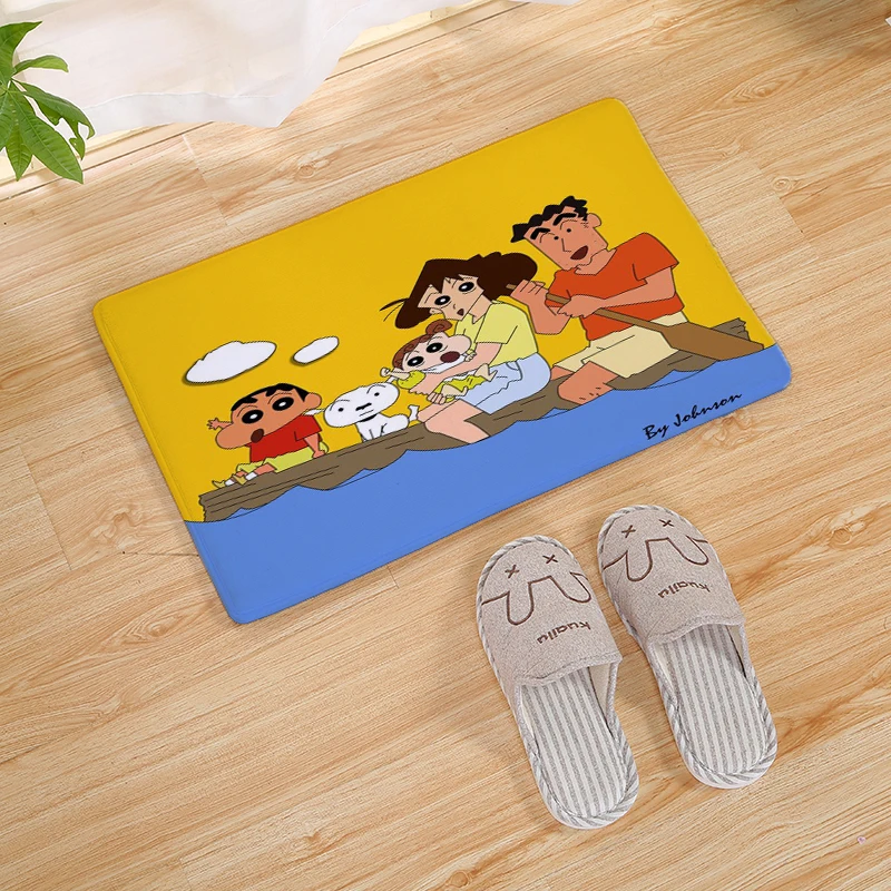 Мультфильм Crayon Shinchan принт домашний Коврик для двери стелька для кухни ковер для дома и улицы Добро пожаловать ванная комната Противоскользящие коврики 80 см - Цвет: 16