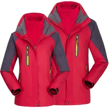 The new outdoor jacket for men and women two-piece three-in-one detachable overalls windproof and waterproof ski suit jacket